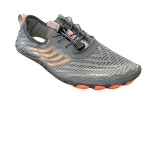 Men's Grey and Orange Water Trainer - Lightweight Swim Shoe